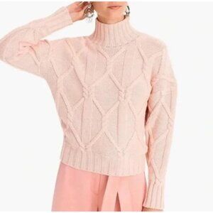 J.Crew Collection Cable Mockneck Sweater, Size Small